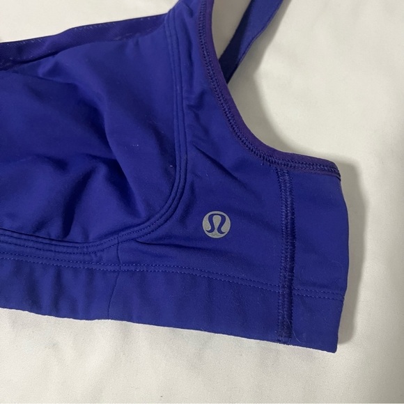 Lululemon Ta Ta Tamer II Sports Bra Pigment Blue No Size Tag Support Mesh Panel - Picture 4 of 12